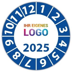 Prüfplakette mit Jahr - Jahr aufkleber 2025 logo