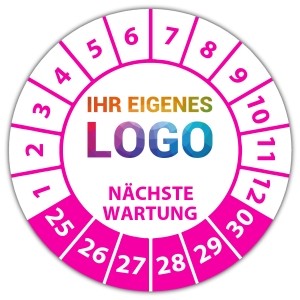 Prüfplakette Nächste Wartung - Jahr aufkleber logo