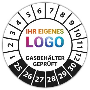 Prüfplakette "Gasbehälter geprüft" logo