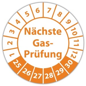 Prüfplakette "Nächste GasPrüfung"