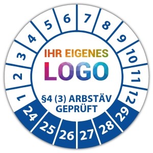 Prüfplakette "Brandschutztür geprüft gem. §4 (3) ArbStäV" logo