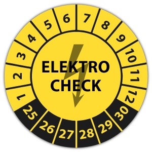 Prüfplakette Dokumentenfolie Elektro-Check - Prüfplaketten Dokumentenfolie