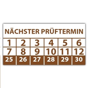 Prüfplakette Nächster Prüftermin - Prüfplaketten Neutral