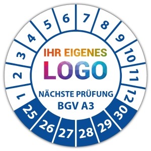 Prüfplakette Geprüft nach BGV A3 Nächster Prüftermin - Prüfplaketten DGUV logo