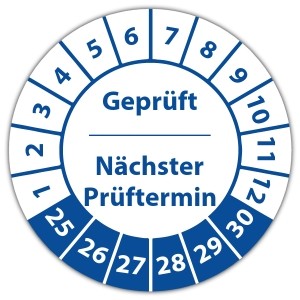 Prüfplakette Dokumentenfolie Geprüft Nächster Prüftermin - Prüfplaketten Dokumentenfolie