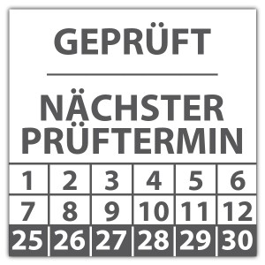 Prüfplakette Geprüft nächster Prüftermin - 