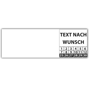 Kabelprüfplakette mit Wunschtext