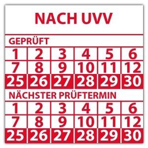 Prüfplakette doppeltes datum Nach UVV - Prüfplaketten doppeltes Datum