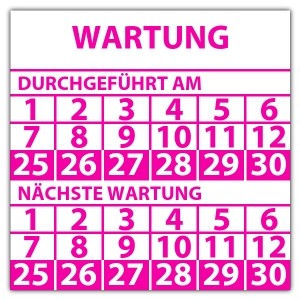 Prüfplakette doppeltes datum Wartung - Prüfplaketten doppeltes Datum