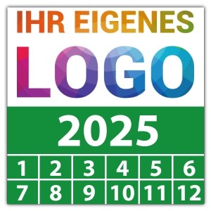 Prüfplakette mit Jahr - Jahr aufkleber 2025 logo