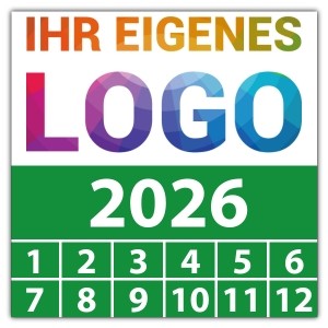 Prüfplakette mit Jahr - Jahr aufkleber 2026 logo