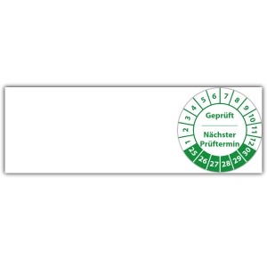 Kabelprüfplakette "Geprüft Nächster Prüftermin"