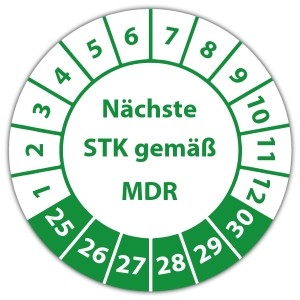 Prüfplakette "Nächste STK gemäß MDR"