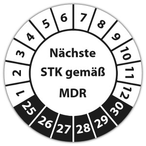 Prüfplakette Nächste STK gemäß MDR - Prüfplaketten Medizin