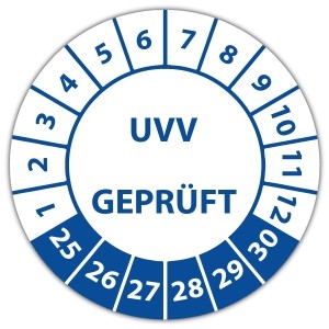 Prüfplakette Prüfplakette UVV Geprüft - Prüfplaketten UVV